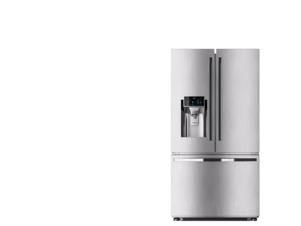 image of a closed fridge