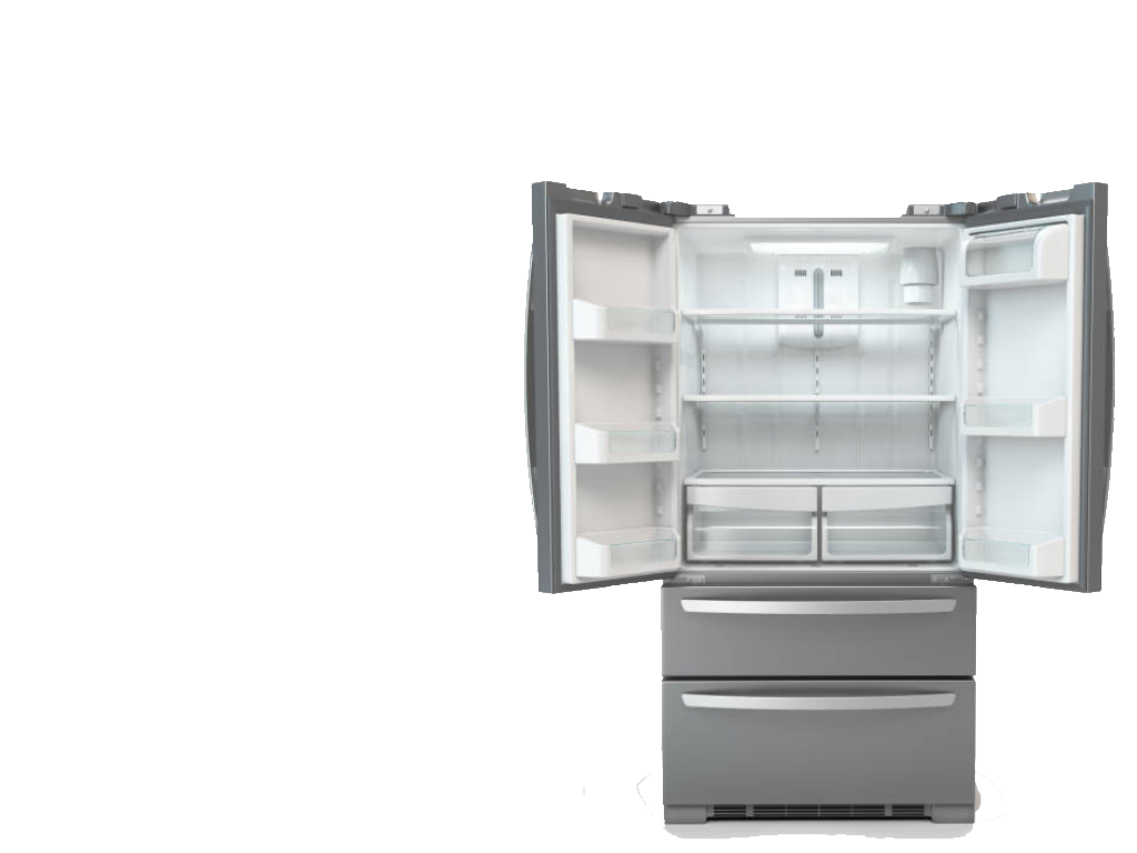 image of open fridge