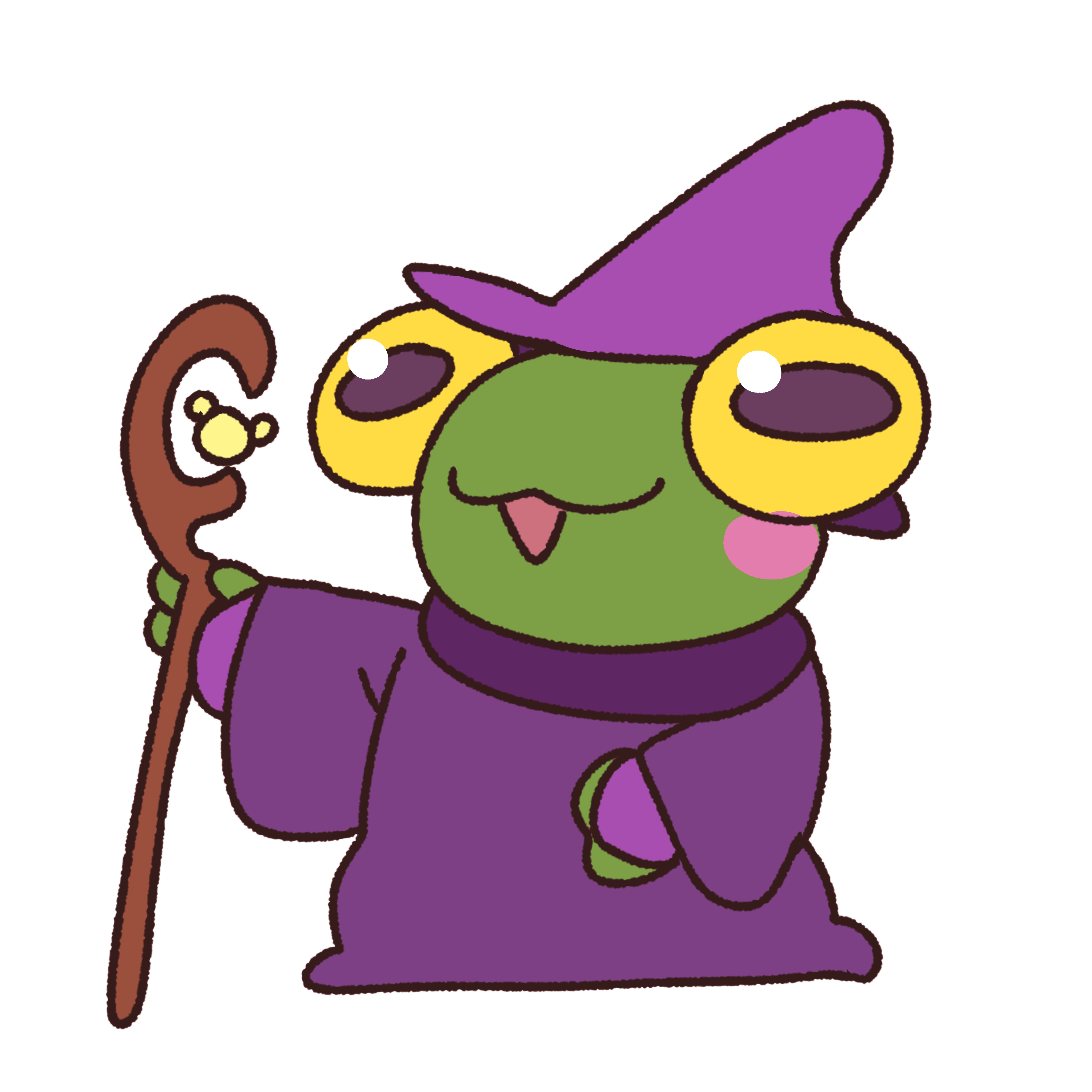supposed to be a frog wizard being happy idk