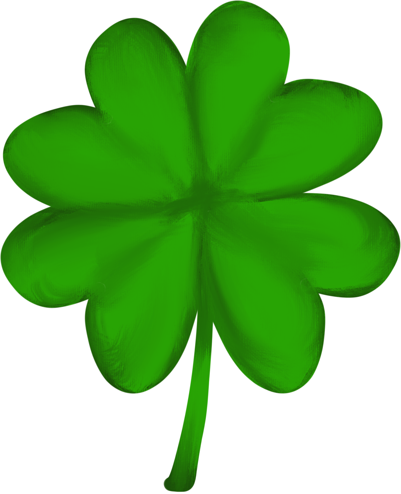 a drawing of a branch. with eight green leaves on each side.