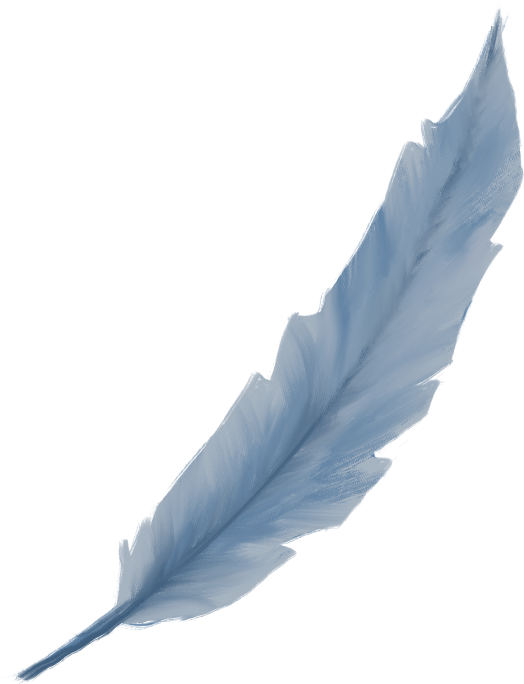 a drawing of a branch. with eight green leaves on each side.