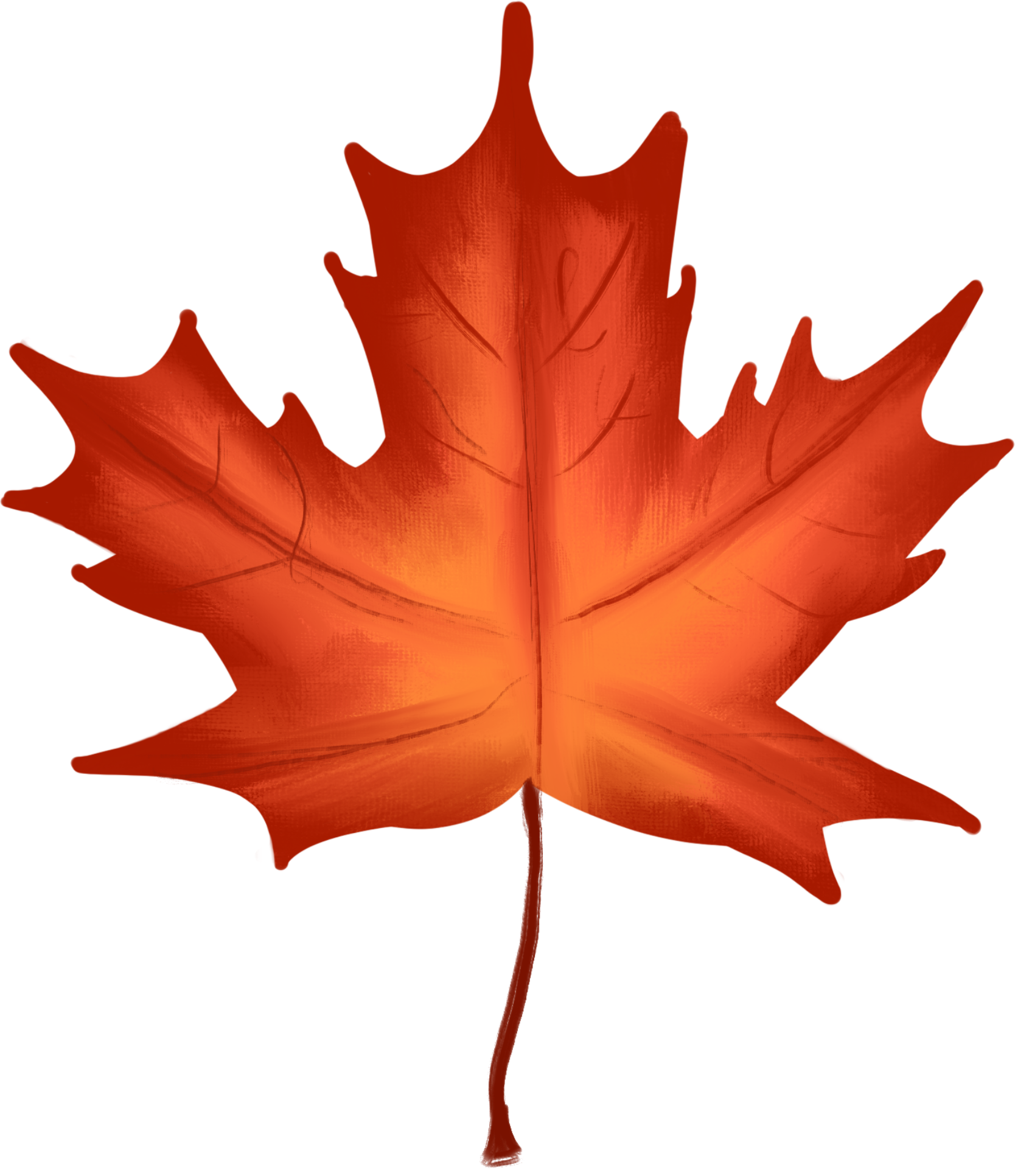 a drawing of a branch. with eight green leaves on each side.