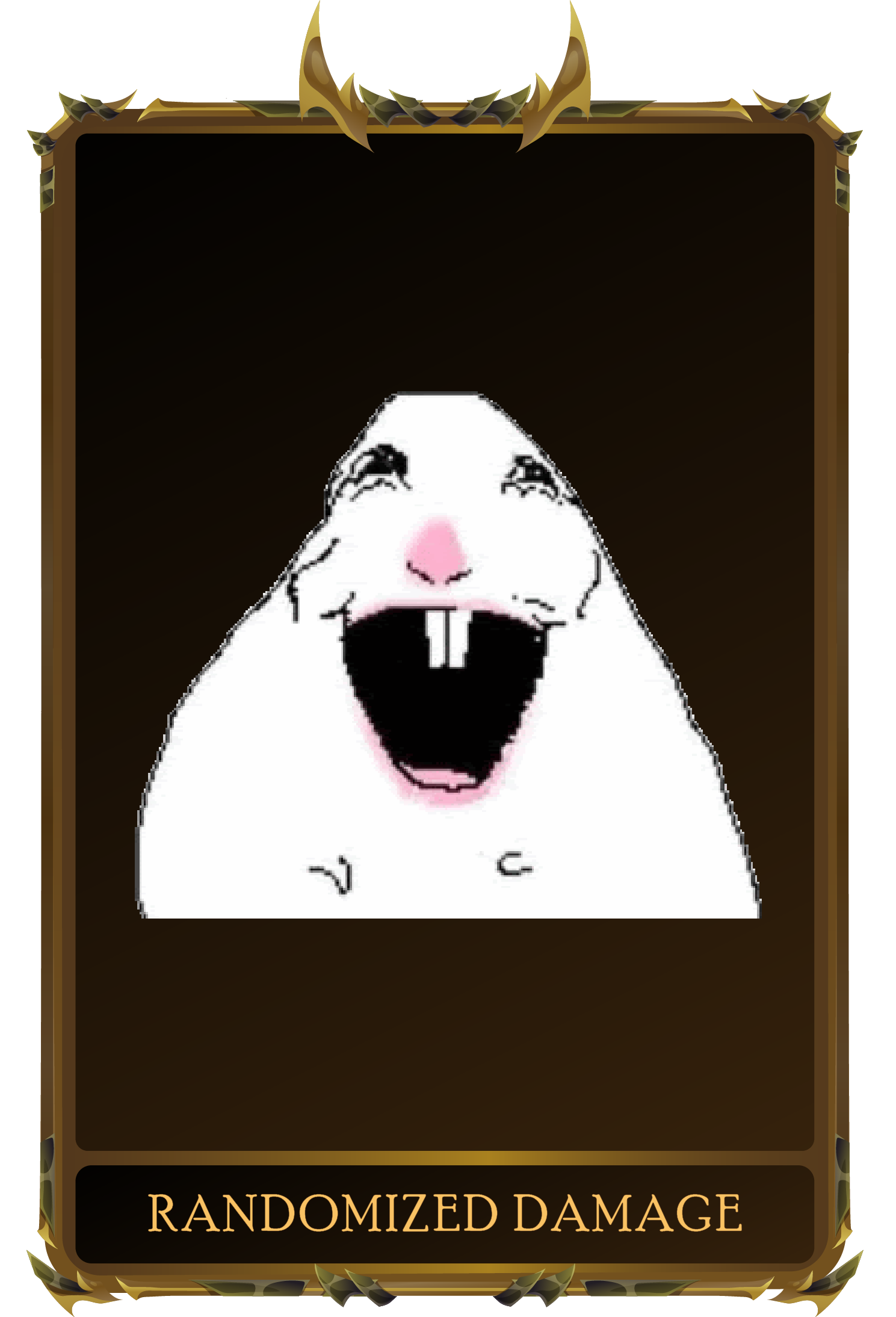 card image with a smiling hand drawn hamster