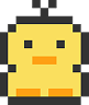 pixel image of a baby chicken